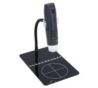 Jiawu Microscope Numérique 800 MAh 8 LED Microscope USB Portable pour la Réparation de Circuits Imprimés, Grossissement 2 MP 50-1000X avec Support Réglable, Compatible avec iOS Mac Windows (Black)