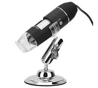 Jiawu Microscope Numérique Caméra 1600X HD Microscope LED Portable avec Support, 8 Diodes LED, éclairage Réglable, USB2.0 pour l'inspection des Plantes, l'examen de la Peau, Les Bijoux et '
