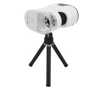 Jiawu Microscope Portable 1000X pour Enfants, Microscope Numérique à Lumière LED Rechargeable avec écran de 2,0", Trépied Réglable, USB Portable pour Observations et Spécimens en Extérieur (White)
