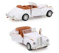 Jiawu Mini Alliage Classique Voiture Roadster Modèle Jouet Véhicule (White) | Jouet Roadster moulé sous pression, lumière sonore, 5 pouces, 3 ans et plus, jeu parent-enfant