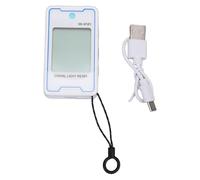Jiawu Mini Compteur de Lumière Numérique avec Affichage de la Température et de l'humidité, 0,1-999900 Lumière/0,1-92890 FC, Précision ± 4%, Arrêt Automatique des Données, Charge de Type C,