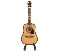 Jiawu Mini Modèle D'affichage de Guitare en Bois avec Traitement de Surface Peinte, Ornement de Bureau pour la Maison et le Bureau (10 cm)