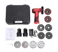 Jiawu Mini Outil de Meulage D'angle électrique, Meuleuse sans Fil Alimentée par Batterie pour la Coupe de Tuyaux en PVC avec 10 Lames pour Chantier de Construction