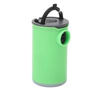 Jiawu Mini Pompe à Air de Chargement USB, Gonfleur Portable 5920 MWh avec Lumière LED et 5 Buses pour Lit Gonflable, Piscine, Bateau, Matelas Pneumatique - Pompe Légère de Secours Compacte (Green)