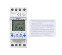 Jiawu Minuterie à 2 Canaux, Interrupteur de Minuterie Programmable AC 230 V 16 A, Programme Hebdomadaire, Interrupteur de Numérique, de à Montage sur Rail Din avec écran LCD pour le Contrôle