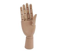Jiawu Modèle de Main en Bois Flexible, Figurine de Mannequin d'artiste en Bois Mobile, Figurine de Mannequin d'art à Main en avec Tissu de Velours Antidérapant, pour Esquisser, Dessiner, Peindre