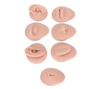 Jiawu Modèle de Pratique de Perçage Corporel, Modèle de Pratique de Perçage en Silicone de qualité Alimentaire, Souple et Flexible comme la Peau Humaine, de de d'oreille avec Yeux, Nez, Bouche,