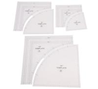 Jiawu Modèles de Quilting Vierges, Grandes Règles de Quilting Solides 10 8 6 Pouces pour la Conception de avec des Fournitures de Marge de Couture de 1/4 Pouces