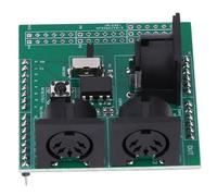 Jiawu Module de Blindage MIDI, Carte Adaptateur MIDI d'isolation de la Lumière, Module avec Ports IN OUT THRU, Commutateur RUN PGM et Embases à Broches de 2,54 Mm pour les Projets de Microcontrôleurs