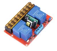 Jiawu Module de Relais à 2 Canaux, Interrupteur Haute Puissance AC100 V-250 V 30 A, Relais de Commande de Déclenchement avec Bornes à Vis, Sélection de Cavalier de Niveau Haut et Bas pour le Contrôle