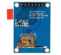 Jiawu Module LCD, 1,3 Pouces 240x240 RVB ST7735 Interface SPI Haute Vitesse Taille Compacte Module d'affichage à Intégration Facile, d'écran avec 4 Trous de Montage Câblage Simple pour