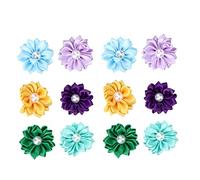 Jiawu Nœuds pour Poils d'animaux Domestiques, 30 Pièces en Polyester Multicolore avec Bande élastique, Accessoires de Toilettage Mignons pour Chiens de Petite et Moyenne Taille Yorkshire Terrier