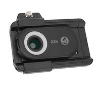 Jiawu Objectif de Microscope de Téléphone Portable, Micro-Objectif Nano Zoom 100X pour Smartphones, avec LED CPL, Idéal pour Les Amateurs de Photographie, Les Ingénieurs, ABS + Alliage D'aluminium +