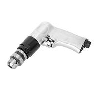 Jiawu Outil de Perçage à Engrenage Pneumatique Réversible 3/8", Perceuse Pneumatique 1800 Tr/min avec Poignée d'échappement Silencieuse, Fonctionnement Avant/arrière avec un Doigt, Comprend