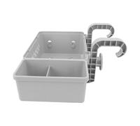 Jiawu Panier de Rangement à la Piscine avec des Propriétaires de Tasses d'un Organisateur Léger Portable pour Les Visiteurs de la Piscine et de la Plage (Gray)