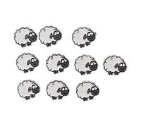 Jiawu Patchs en Tissu à Broder en Forme de Mouton pour Vêtements - 30 Pièces Thermocollants à Coudre en Forme de Mouton pour Vestes, Chapeaux, Sacs, Gilets, Loisirs Créatifs