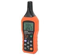Jiawu PEAKMETER PM6508 Hygromètre Numérique d'humidité et de Température avec Rétroéclairage, Mesure le Point de Rosée et l'ampoule Humide, Stockage de 99 Enregistrements, Capteur de capacité à