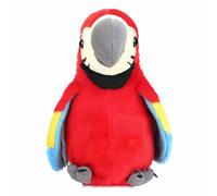Jiawu Perroquet en Peluche Parlant, Répétition Interactive de n'importe Quelle Langue, Jouet d'éducation Précoce, Oiseau en Peluche avec Tissu Doux pour Enfants, Tout-Petits, Enfants, Garçons et