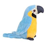 Jiawu Perroquet en Peluche Parlant, Répétition Interactive de n'importe Quelle Langue, Jouet d'éducation Précoce, Oiseau en Peluche avec Tissu Doux pour Enfants, Tout-Petits, Enfants, Garçons et