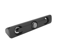 Jiawu Petit Haut-Parleur pour Ordinateur Portable, Haut-Parleur de Bureau Professionnel avec Prise Universelle 3,5 Mm avec Basses, Portable pour Ordinateur (Black)