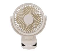 Jiawu Petit Ordinateur Portable avec Pince/Rougeur Rechargeable à 360 °, Facile à Utiliser, Facile à Transporter pour Transmettre Partout pour un Refroidissement Confortable (Beige)