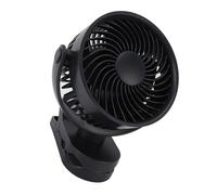 Jiawu Petit Ordinateur Portable avec Pince/Rougeur Rechargeable à 360 °, Facile à Utiliser, Facile à Transporter pour Transmettre Partout pour un Refroidissement Confortable (BLACK)