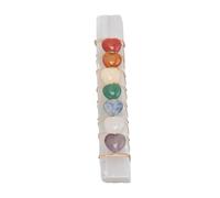 Jiawu Pierre de Chakra en Forme de Cœur pour la Guérison par énergie Positive, Pierres d'équilibrage Reiki pour la Méditation, le Yoga et la Décoration de la Maison - Cadeau en Cristal d'améthyste