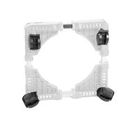 Jiawu Pistes de Plantes avec Roues pour Bouteilles de Gaz ou Pots de Fleurs, Taille Réglable, Solide Matière Plastique, Conception Minimaliste (White)