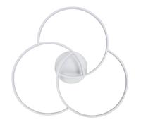 Jiawu Plafonnier, 3 Boucles à intensité Variable 55 Cm, Plafonnier encastré avec Télécommande APP pour Chambre à Coucher, Salon, Salle à Manger, Cuisine (WHITE)