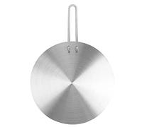 Jiawu Plaque de Diffusion de Chaleur, Plaque d'adaptation à Induction en Acier Inoxydable de 7,9 Pouces, Diffuseur de Chaleur de Cuisinière avec Poignée Amovible, pour Cuisinière électrique à Gaz à
