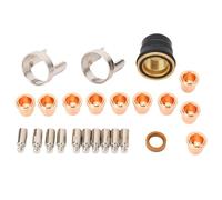 Jiawu Pointe de Torche de Découpe, Kit de 24 Pièces avec Buses d'électrodes, Capuchon de Protection, Anneau Tourbillonnant pour Série PTM-60 IPT-60 PT40 IPT-40