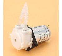 Jiawu Pompe Doseuse Péristaltique, Petite Pompe Doseuse de Liquide Auto-amorçante 10-90 Ml/min 24 V CC, Tête de Péristaltique à 3 Rouleaux avec Tube ABS pour Analyse Chimique en Laboratoire (WHITE)