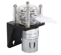 Jiawu Pompe Péristaltique 500 Ml/min, Grand Débit, Tête PC Transparente, Résistante à la Corrosion, Pompe Doseuse pour Eau DC 12V/24V (12V)