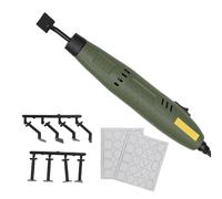 Jiawu Ponceuse à Stylo, Mini Ponceuse électrique 8 000 Tr/min, Outil de Finition de Détail avec 8 Têtes de Rechange et 2 Papiers de Verre, Machine de Polissage pour Stylo de Ponçage (Prise UE)