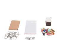 Jiawu Porte-clés à Sublimation, Porte-clés Carrés Multifonctionnels avec Accessoires, Double Sant Personnalisable, pour Créer des Souvenirs Significatifs (Rectangle)