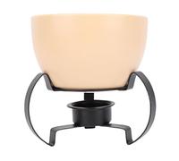 Jiawu Pot de Fromage en Céramique Design de Fondue élégante pour les Réunions Sociales Accessoires de Nettoyage Simples, y Compris (Beige)