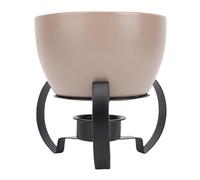 Jiawu Pot de Fromage en Céramique Design de Fondue élégante pour les Réunions Sociales Accessoires de Nettoyage Simples, y Compris (GREY)