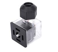 Jiawu Prise, Connecteur d'électrovanne CC de Protection IP67 étanche à la Poussière et à l'eau avec Indicateur Lumineux pour Bobine de Pression d'eau (24V)