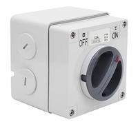 Jiawu Prise de Commutateur étanche Extérieure 250 V IP66 Interrupteur d'isolation Rotatif Marche/arrêt Anti-poussière avec Indicateurs de Bouton de Verrouillage de sécurité pour le Contrôle (1P 32A)