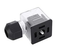 Jiawu Prise étanche à la Poussière 5 Pièces DC24V 12V avec Lumière Indicateur Universel Transparent Connecteur d'électrovanne IP67 Vis à Sertir Prise PA Coque PC (12V)