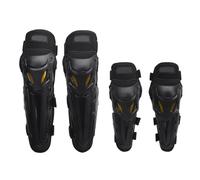 Jiawu Protège-Tibia de Genou de Moto, Protège-coude de Genou de Moto Ergonomique pré-courbé Réglable de 45 à 180 Degrés, Protection en Mousse de Coque PP avec Sac de Rangement pour Dirtbike