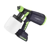 Jiawu Pulvérisateur électrique 20 V, Pulvérisateur de Peinture Haute Pression Durable pour Projets de Bricolage, Portable alimenté par Batterie au Lithium pour L'amélioration de L' (Prise UE)