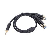 Jiawu Qualité Professionnelle de 3,5 Mm pour Stéréocabulary XLR Double, Haute clarté pour L'intégration du Numérique, des Tablettes, des Ordinateurs Portables