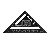 Jiawu Rapporteur d'angle Triangulaire, Rapporteur de Toiture à Oxydation Noire en Alliage d'aluminium 0-90 °, Outil de Mesure de Recherche 'angle Métrique avec Guide de Scie, pour la Menuiserie