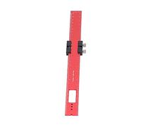 Jiawu Règle de Traçage pour le Travail du Bois de 300 Mm, Règle de Marquage d'arrêt de Poche en Alliage d'aluminium avec Encoche et Butée, Compacte et Légère Antirouille pour le Travail du Bois,