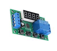 Jiawu Relais temporisé, Module de Commutation Numérique Réglable de 0,01 S à 999 Min avec Affichage LED, Contrôle de Charge 5 A AC DC pour électrovanne, Pompe à Eau, Moteur, Automatisation de