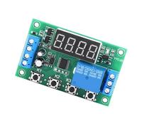 Jiawu Relais temporisé, Module de Commutation Numérique Réglable de 0,01 S à 999 Min avec Affichage LED, Contrôle de Charge 5 A AC DC pour électrovanne, Pompe à Eau, Moteur, Automatisation de