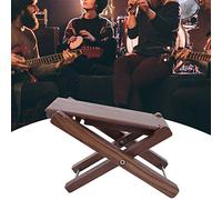Jiawu Repose-pieds de Guitare, Design Pliant en Noyer Noir Massif,