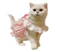 Jiawu Robe pour Petit Chat pour Le Printemps et l'automne, Vêtements Mignons pour Animaux de Compagnie, Anti-Perte pour Les Activités Intérieures et Extérieures, Robe en Polyester Doux pour Petits