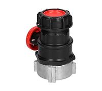 Jiawu Robinet à Bille Adaptateur IBC DN50, Filetage Grossier, pour | Valve de vidange de remplacement de réservoir, matériau ABS, entrée 3 pouces, avec écrou-raccord pour robinet de jardin,